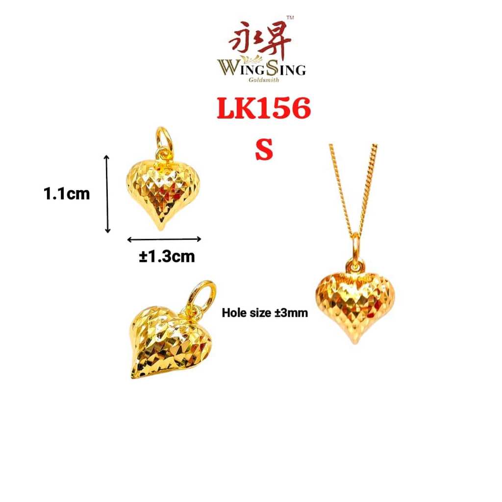 Wing Sing 916 Loket Love Choker Strawberry Licin Fesyen Emas 916 Choker Strawberry 916 Pendant