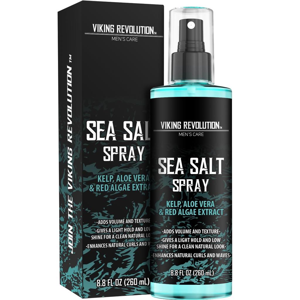 Viking Revolution Sea Salt Spray for Men - Hair Texturizing Spray with Kelp, Aloe Vera and Red Algae Extract - Surf Sprays to Add Volume and Texture for Men and Women Beach Hair -