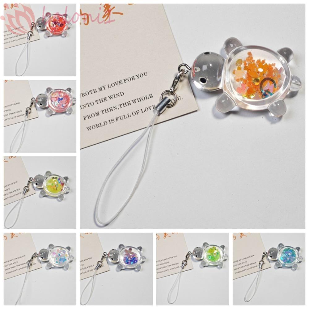 [COD] Turtle Phone Keychain Pendant, Luminous Transparent Mobile Phone Lanyard, Phone Accessories Charm Cartoon Hanging Little Turtle Phone Strap Phone Case Hanging