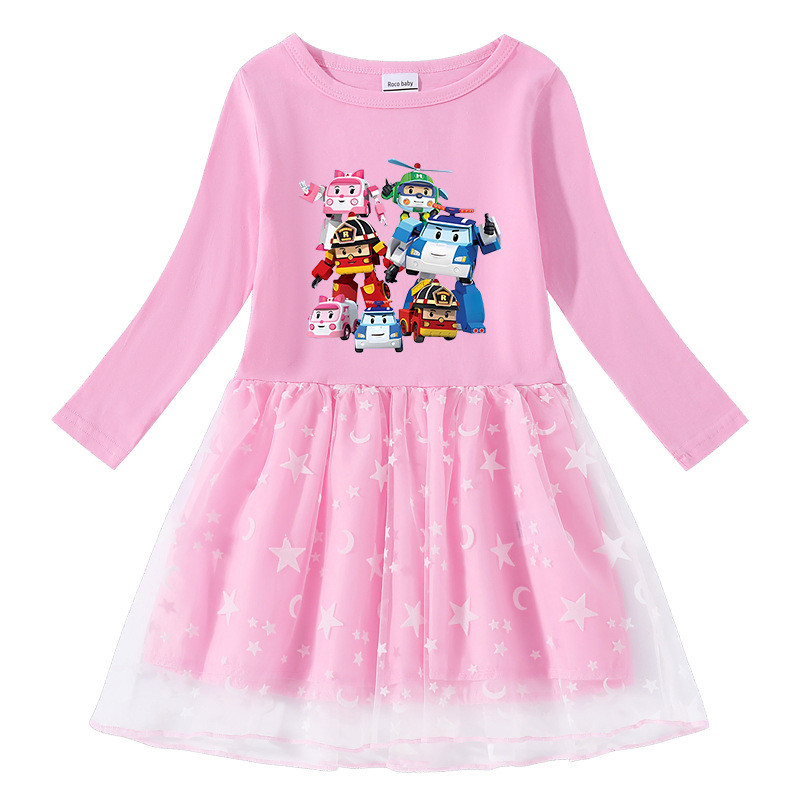 Robocar Poli Poli Clothes Girls' Dresses Police Car Perly Children's Clothing A6