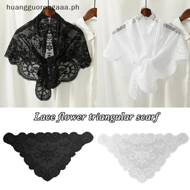 [HGA] Spanish Traditional Triangle Lace Mantilla Women Catholic Church Veil Head Covering HOT SALE