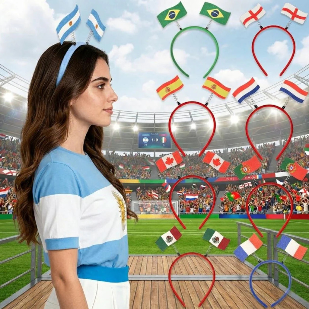 UMI World Cup FIFA Soccer Football National Flag Headband International Country Flag Fashion Accessories Party Deco 头箍