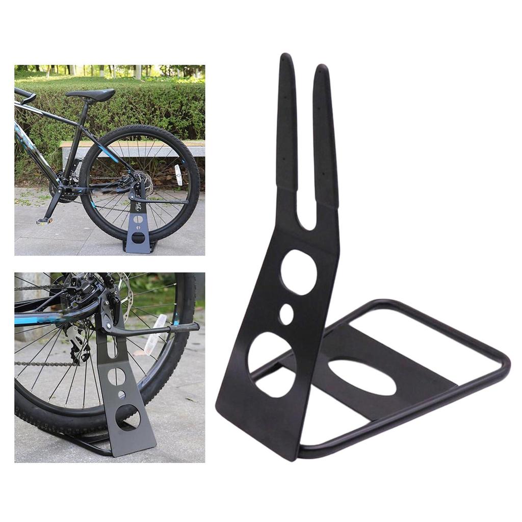[whfashionkk] Steel Bike Floor Parking Stand Rack Holder Folding Sturdy Storage Stand Garage Apartment Mounting, Easy , Rubber Coated