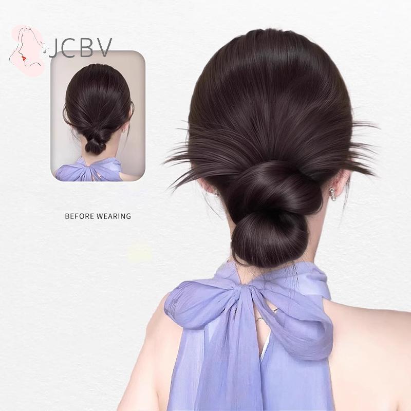 [JCBV] Synthetic Wig Bun Lazy Hair Chignon Dancer Female Meatball Head Hair Clip Styling Hair Accessories COD