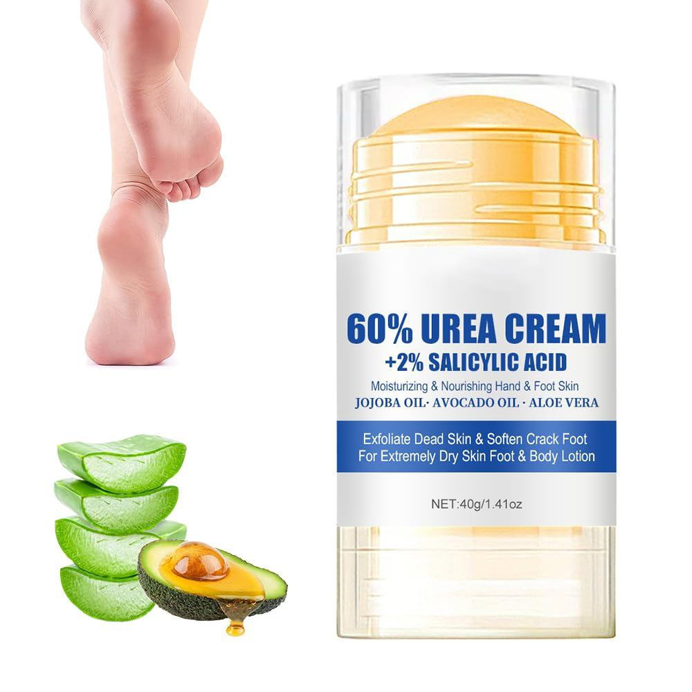 60% Urea Hydrating and Anti-Cracking Foot Cream, 2025 Upgraded Moisturising and Relieves Cracking and Dryness Foot Cream, Foot Lotion Heel Stick Repairs and Hydrates Dry and Cracke