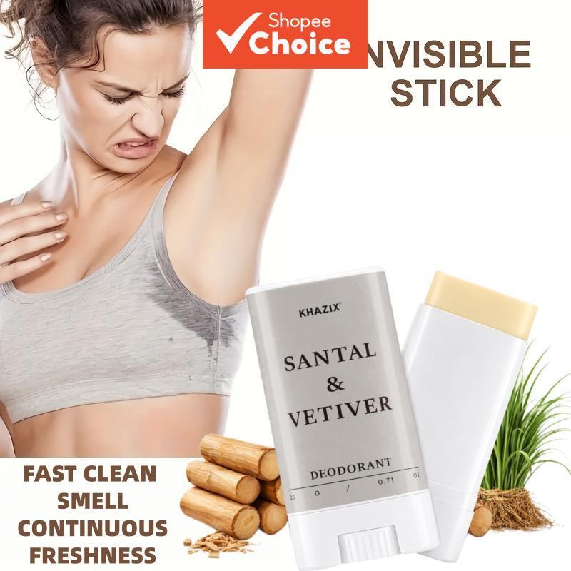 Sandalwood & Vetiver Deodorant Balm , fresh scent, long-lasting fragrance Suitable for underarms, body, intimate areas, stubborn body odor & unpleasant odors