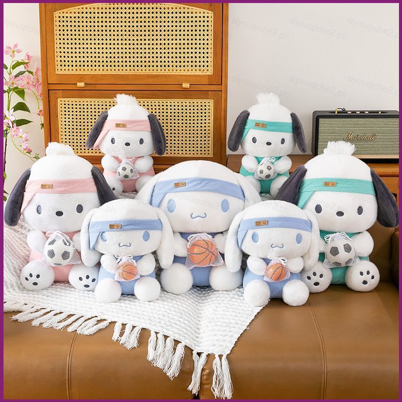 SY2 Sanrio Cinnamoroll POCHACCO Cute Ball-Holding Plush Companion Doll Pillow plushie toys for kids girl YS2