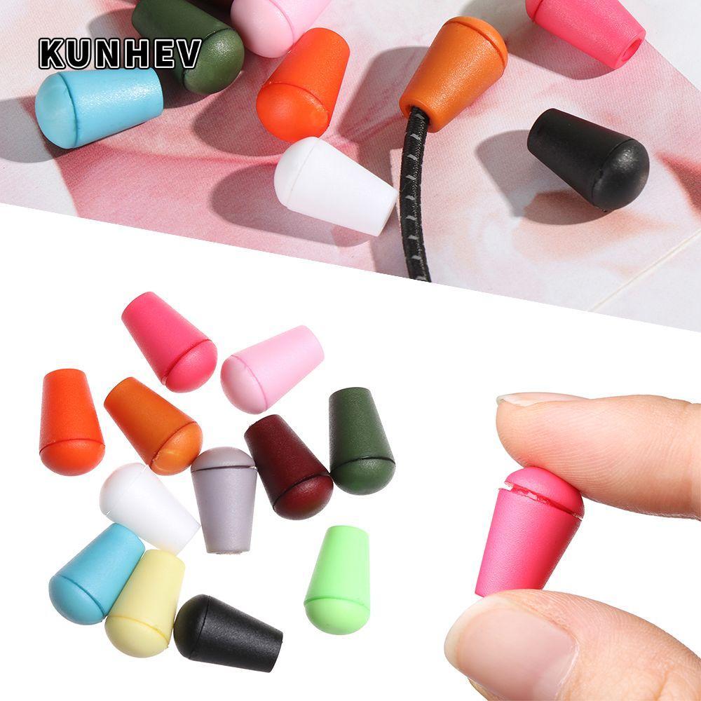 KUNHEV 20pcs Bell Stopper 13 Colors Colorful Cord Ends Sports Wear Clips