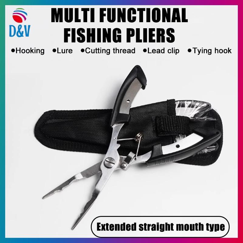 D&V   Curved Mouthed Fishing Pliers, Stainless Steel Powerful Horse Fish Line Scissors, Multifunctional Road Pliers .