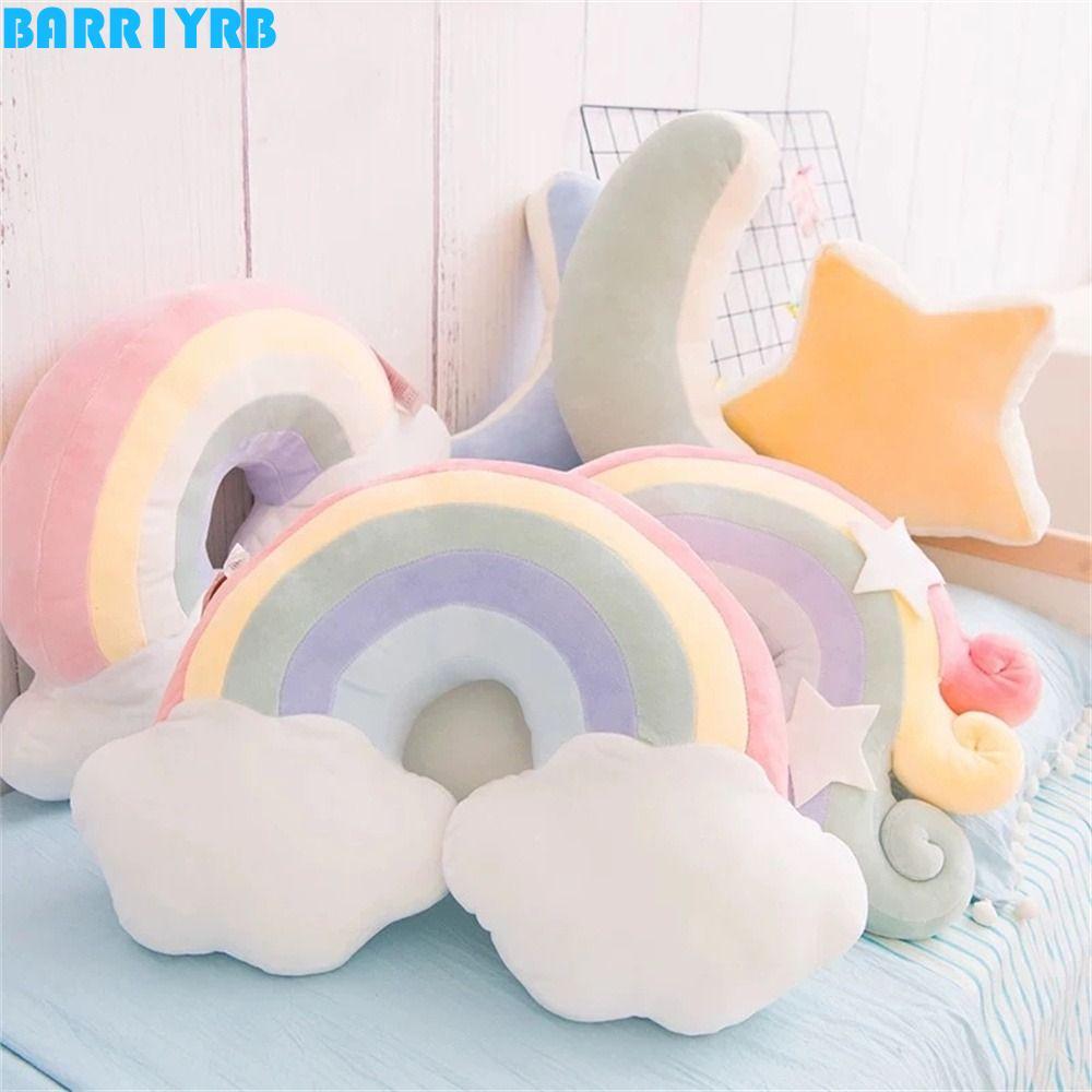 BARR1YRB Sky Series Plush Toys Soft Candy Color Pillow Cushion Sky Series Shooting Star Shell Cloud Moon Stuffed Toys