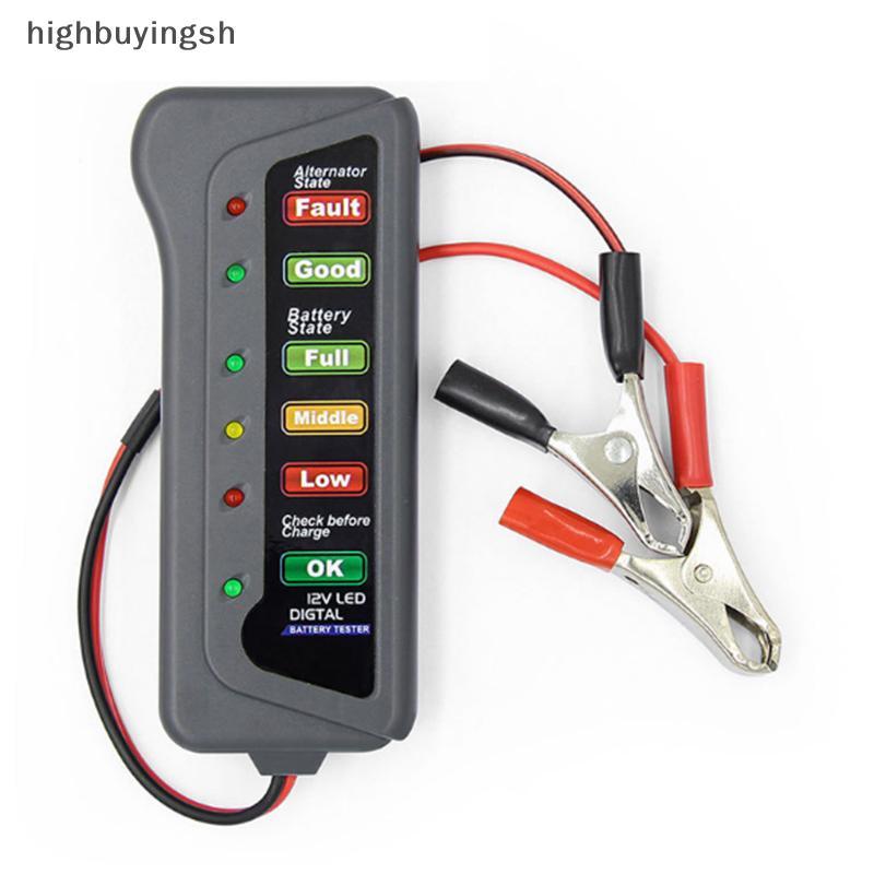 null 12V Car Battery Tester Digital Alternator 6 LED Lights Display Diagnostic Tool null