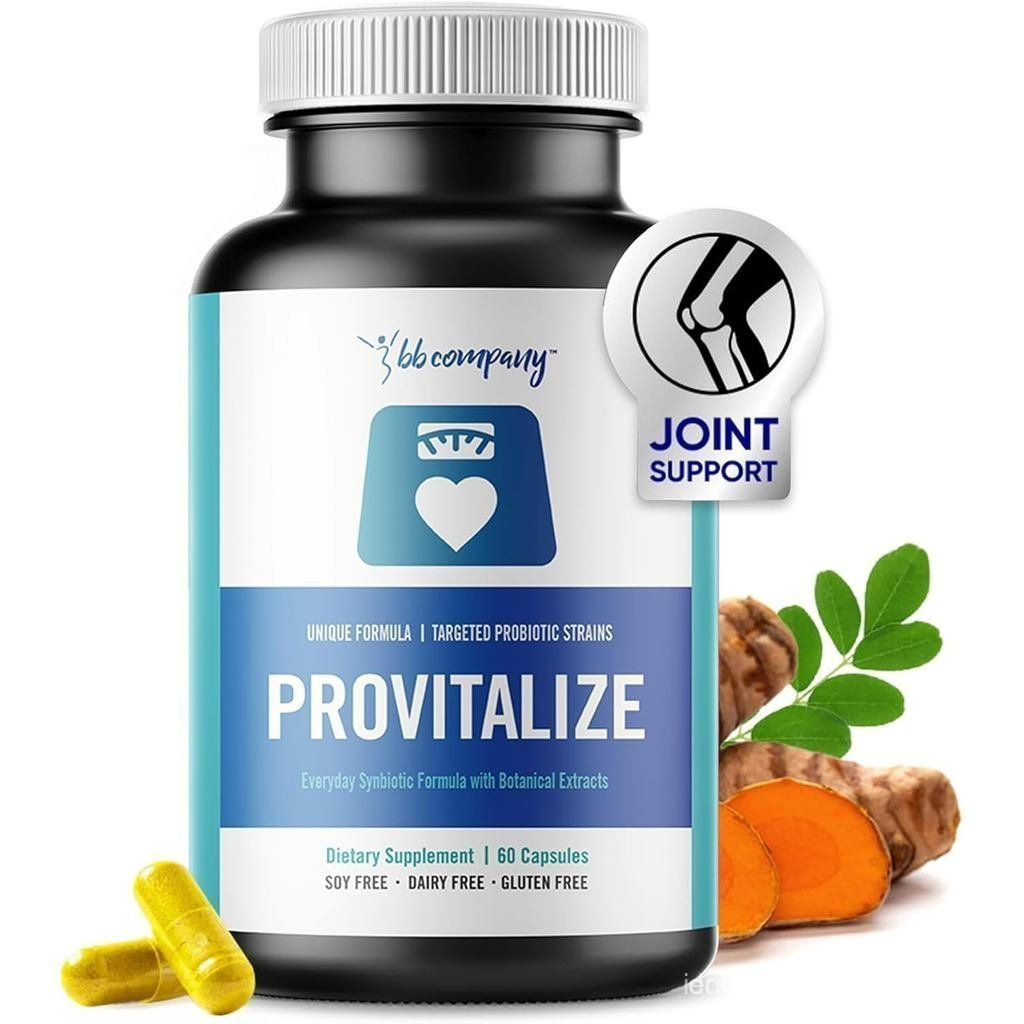 BB Company Provitalize | Probiotics for Women, Menopause | Joint Support, Sexy Midsection Curves, Digestive Health, Menopause Bloat | Turmeric Curcumin Moringa | Packaging Vary | 6