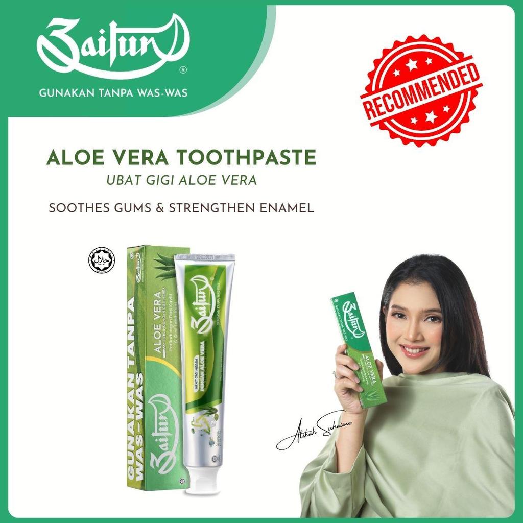 【Bliss.shop Mall】ZAITUN Aloe Vera Toothpaste 175g / Aloe Vera Toothpaste 175g - Gum Care and Protection - Contains Fluoride / Gum Care and Protection with Fluoride