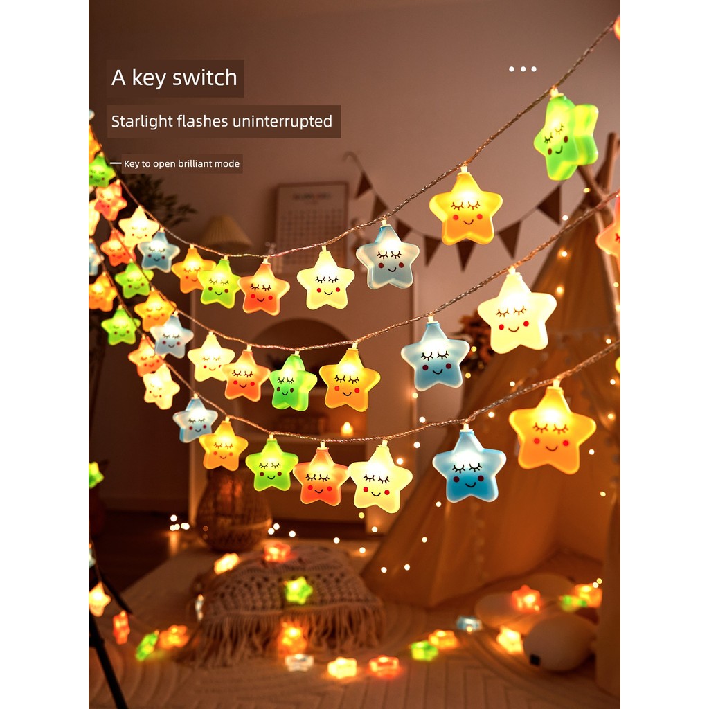 lampu raya lampu siling lampu led Cloud Children's Scene Layout Lantern Flashing String Lights Lights