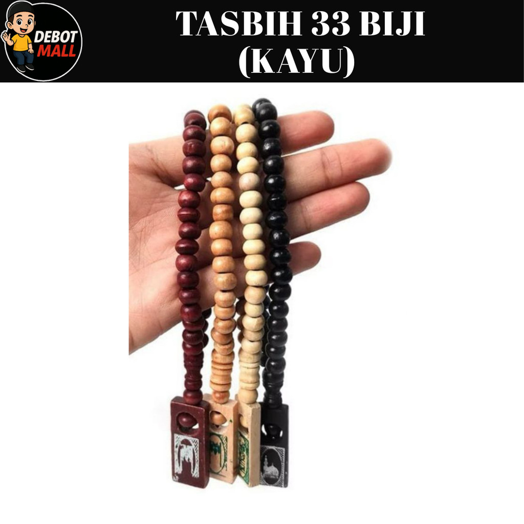 Tasbih Kayu 33 Butir Tasbih Mini Selawat Zikir Tasbih 33 biji 99 biji tasbih doorgift goodies