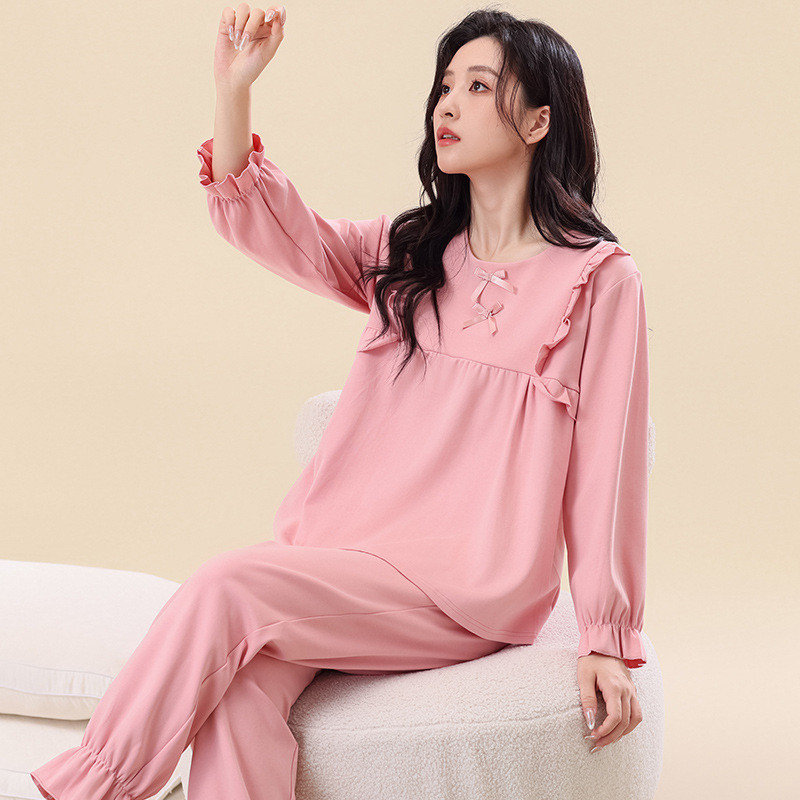 Quality Pure Cotton Pajamas - Plus Size Long Sleeve Set | Spring/Autumn Suit