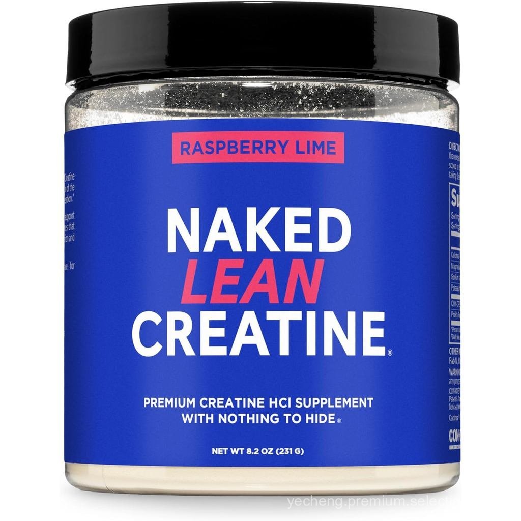 NAKED Lean Creatine Powder - Raspberry Lime, Vegan, Non-GMO, Gluten-Free, No Fillers, Supports Muscle Growth & Strength - 68 Servings