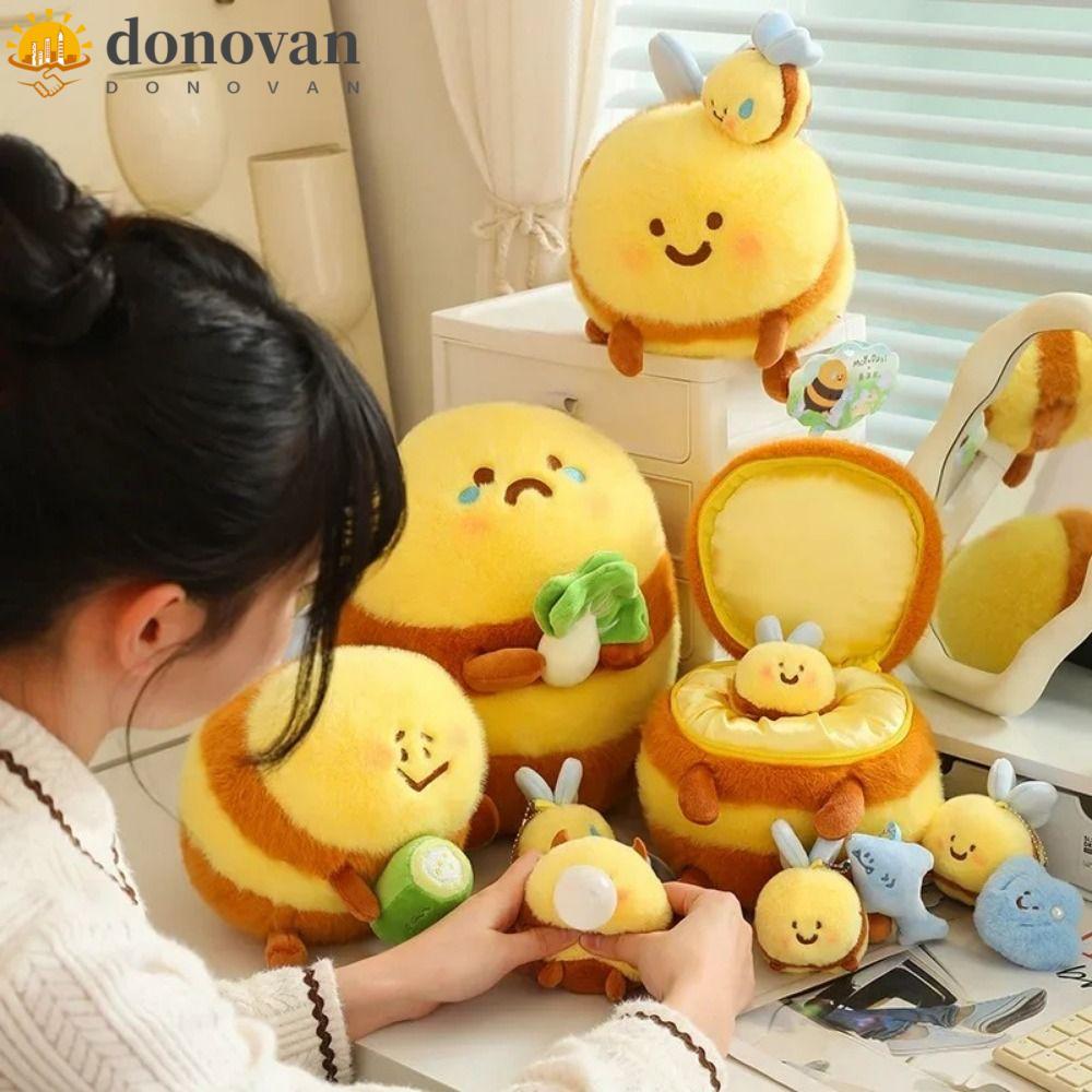 DONOVAN Bees Bear Plush Dolls, Shark Bee PP Cotton Bee Doll Plush Toy, Kawaii Bee Shape 8/20cm Cute Bee Stuffed Toys Birthday Gifts