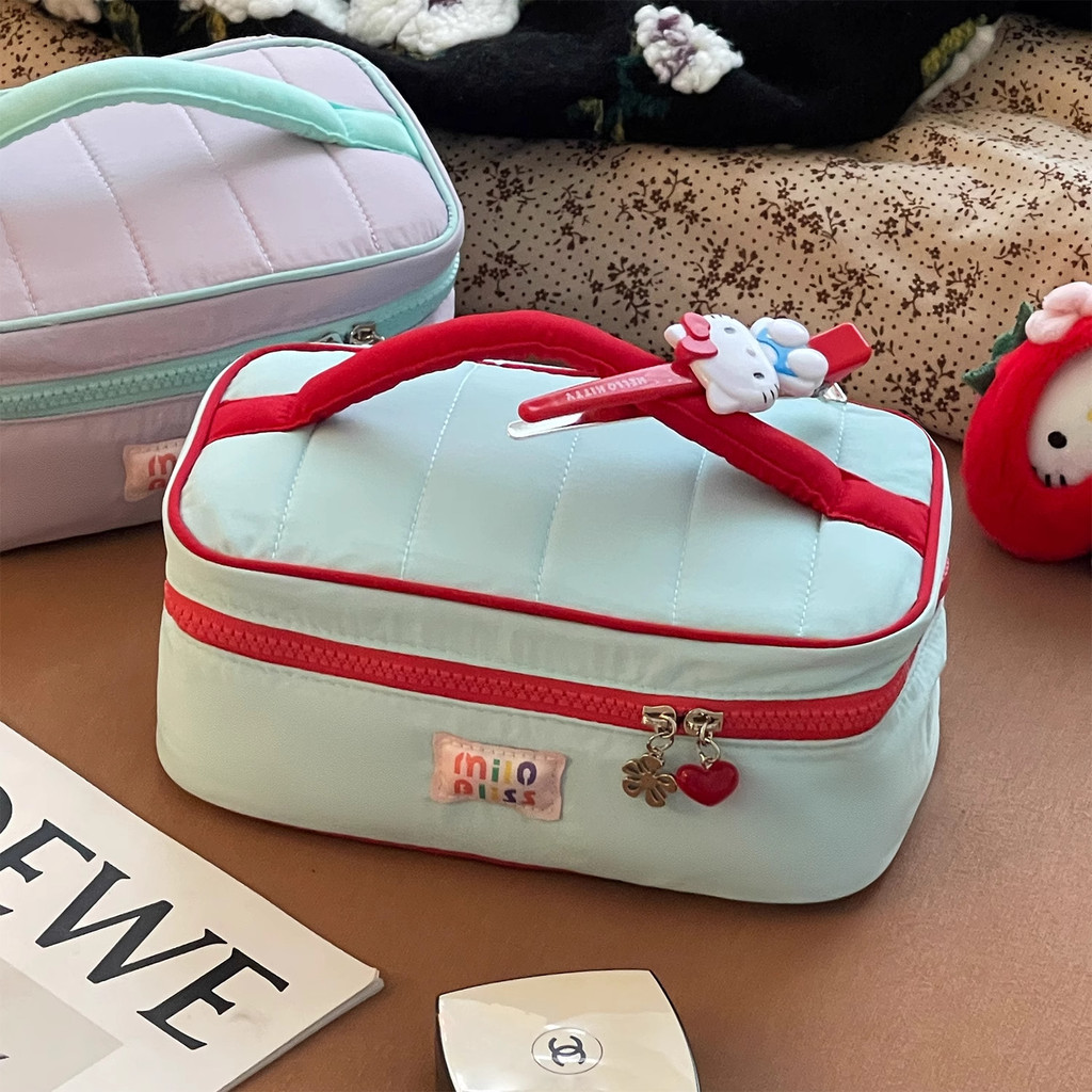 toiletries bag cosmetic bag Cute Cosmetic Bag 2025 New Style Portable Large-Capacity Portable Storage Bag Female Cosmetics Portable Travel Toiletry Bag