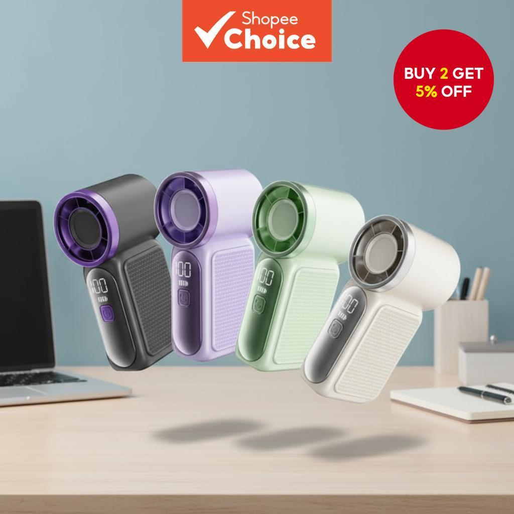  Portable Turbo Mini Fan USB Rechargeable Long-Life Battery High-Speed Personal Outdoor Fan  Kipas Mini Turbo Mudah Alih USB Boleh Cas Semula Bateri Tahan Lama Kipas Peribadi Berkelajuan Tinggi Luar