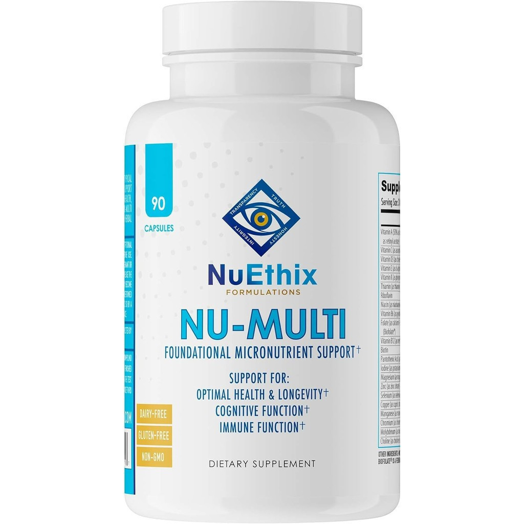 NuEthix Formulations Nu-Multi Foundational Micronutrient Support Dietary Supplement, 90 Kapsul