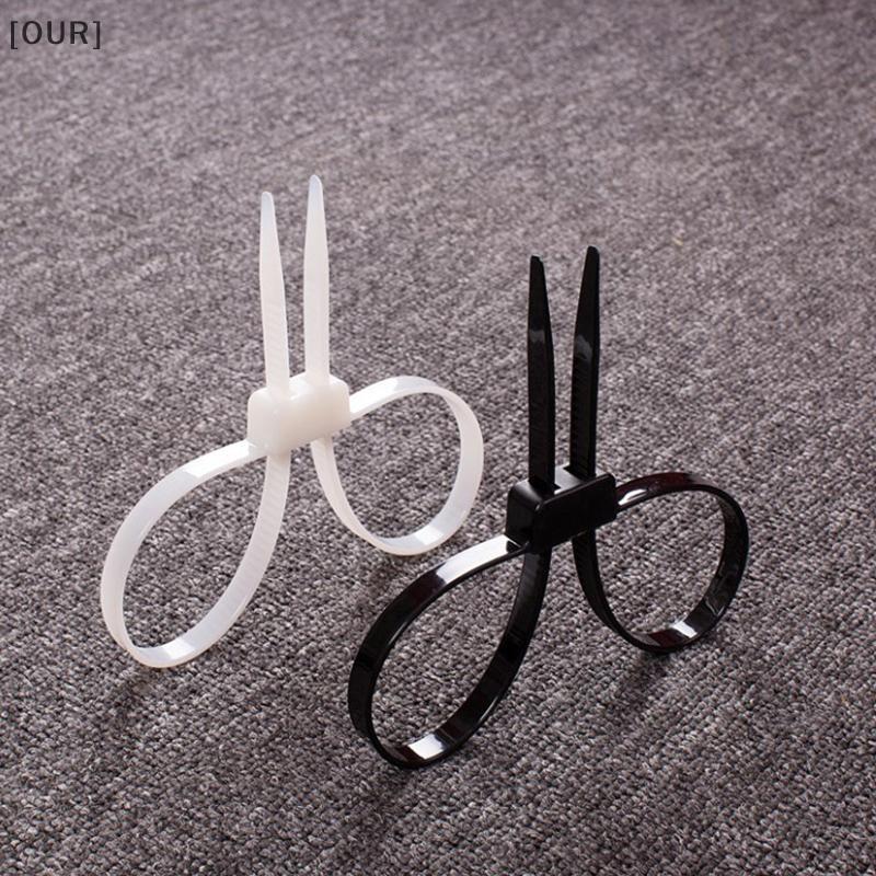 [OUR] Flex Cuffs Plastic Nylon Disposable Zip Tie  Toughness Cable Handcuff Public Security Enforcement Gardening null