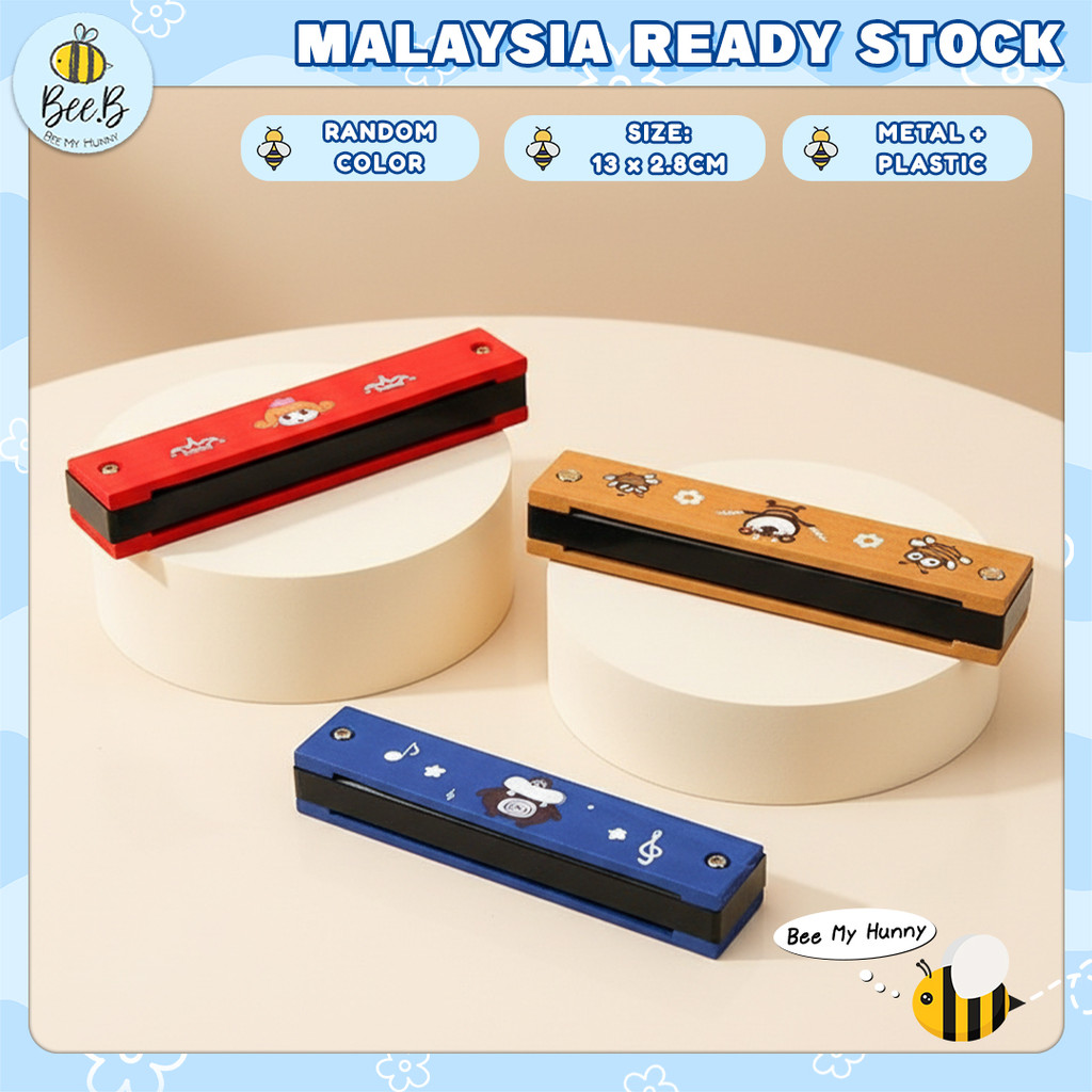 Cute Cartoon Wooden Harmonica Beginner Instrument Kids Educational Toys Children Toys Musical Instruments Present WJTP