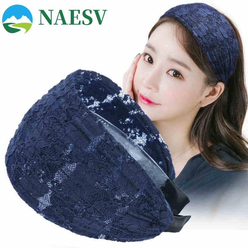 NAESV Lace Mesh Hair Band, Flower Lace Wide Headband, Sweet Wide Side Hair Accessories Headwear Headbands for Women Wash Face