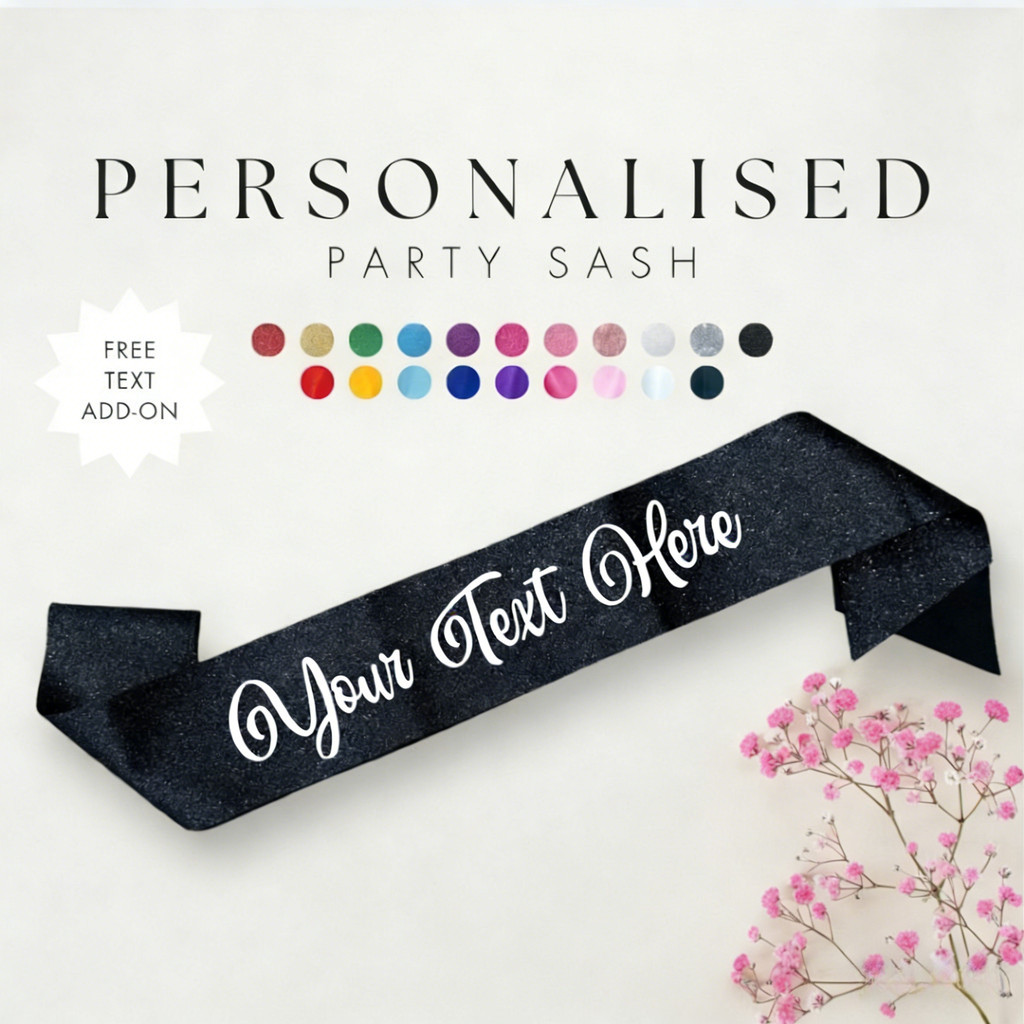 Have Quality Personalised Customised Party Satin Glitter Sash Graduation Birthday Celebration Pageant Bachelorette Mu... - Image 4