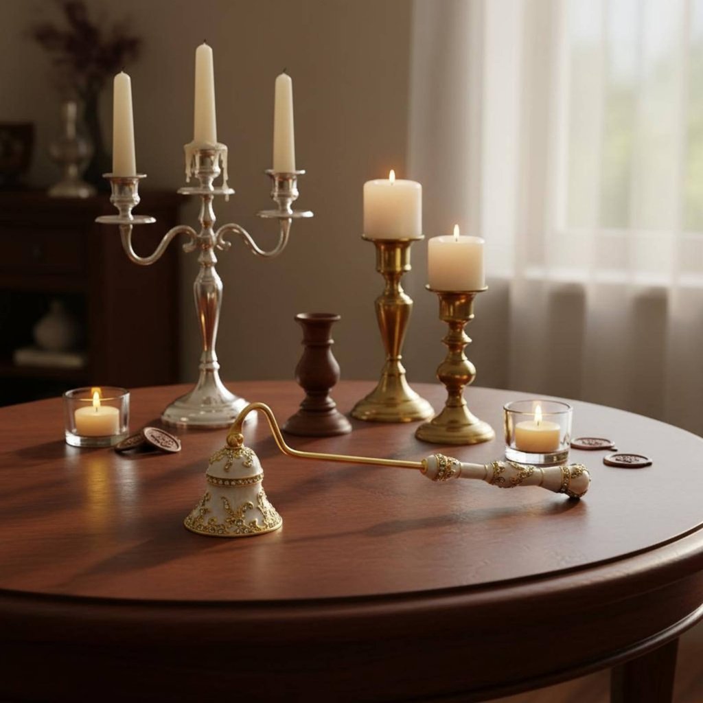 Artisan Bell Candle Snuffer Handmade Decorative Candle Snuffer Ornate Design for Wedding