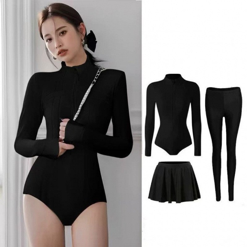 Water Diving Suit One-Piece E18 Conservative Cover Belly Snorkeling Swimsuit Surfing Quick-Drying Sunscreen New Style XDJV