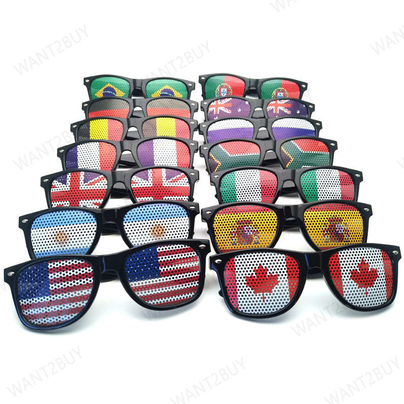 UMI World Cup Football Match Flag Sunglasses Sports Game Fans Cheerleading Props Outdoor Party Decorative Gift 足球世界杯太阳镜