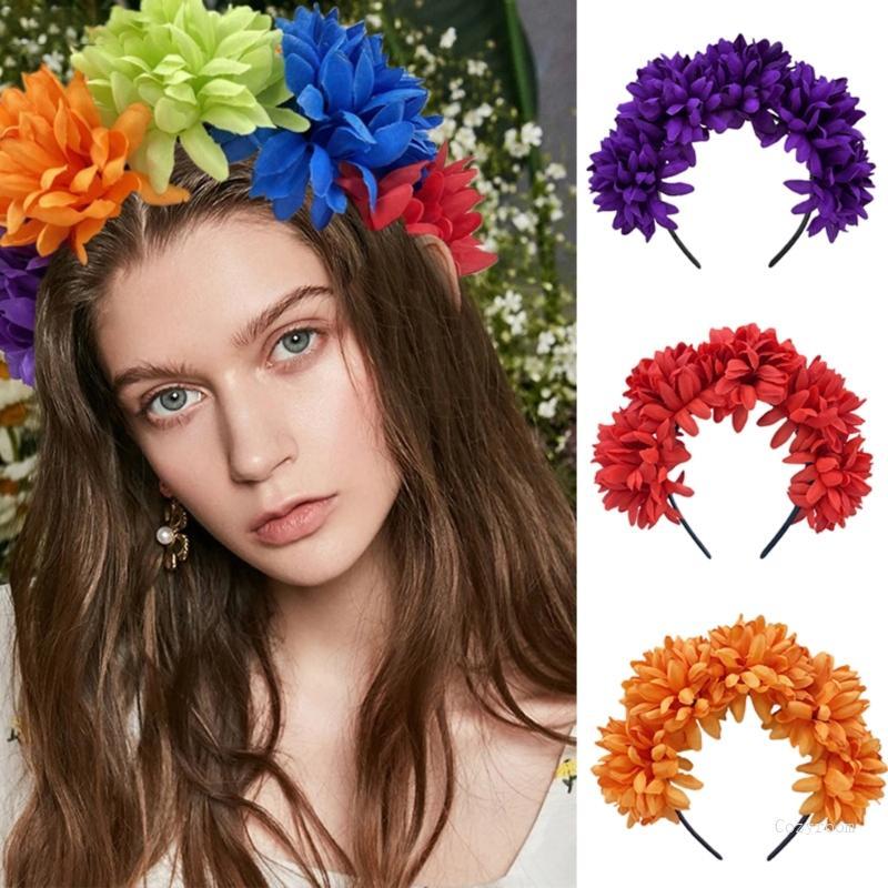 Crazy Flower Headband Festival Hair Accessories Headpiece Cosplay for Party Wedding