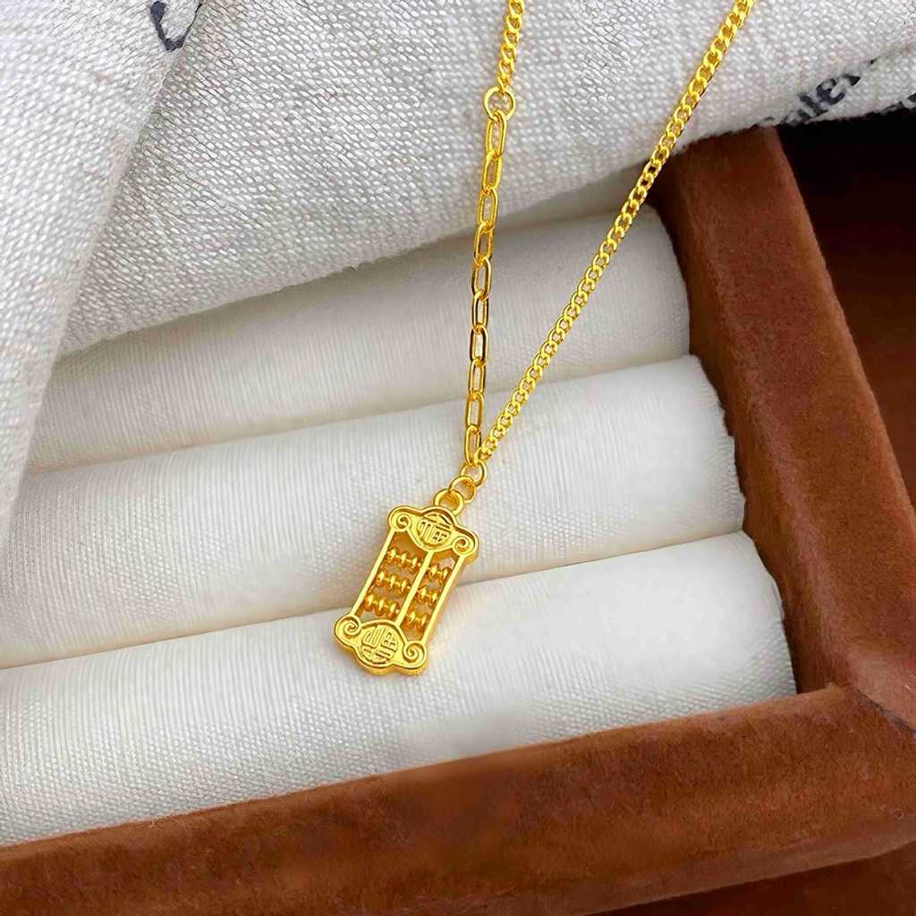 Emas loket 916 Lucky Fortune Small Abacus/diy charm gold 916 Abacus