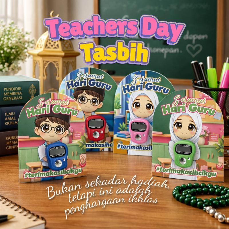 TBF Teachers Day Tasbih Counter Gift | Hadiah Hari Guru Boleh Tulis Nama | Doorgift Cikgu Islamic Murah