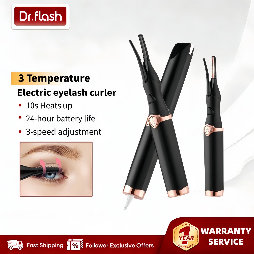 【Drflash】Portable 3 Temperature Electric eyelash curler Electronic USB Natural False Eyelash Curler Beauty Products 加热电睫毛夹