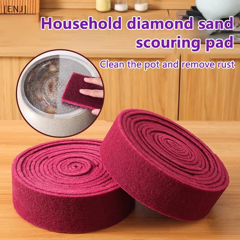 [ENJ] 1m/roll Carborundum Eraser Rust Remover Brush Dish Pot Cleaning Emery Descaling Clean Rub Pots Kitchen Tools Gadgets Accessories null