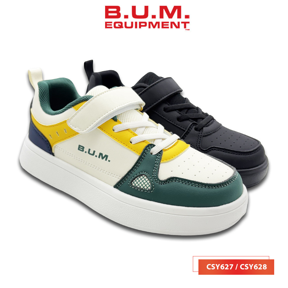 BUM Equipment Kid's Shoe CSY627/CSY628 Black x Grey/Beige x Green - Kasut Kanak-Kanak Kasual Ringan Selesa Sneakers