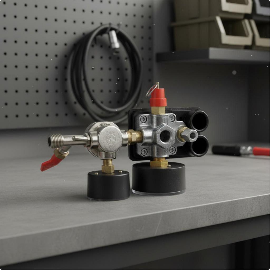 [lzdjlmy1zs] Air Pressure Regulator Four Hole Pressure Switch Kit for Precision Tool Use in Industrial Environments