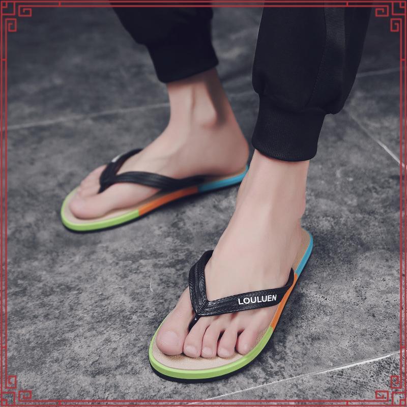 new Korean lightweight anti slip selipar lelaki men Wanita outwear Colorful / PVC strap fashion Causal beach slippers men women/ Internet celebrity Comfort sandal men women/人字拖鞋男女凉鞋