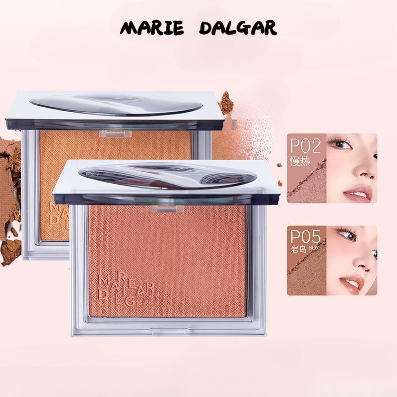 MARIE DALGAR Blush  Makeup Face Contour Highlighter Monochrome Brighten Skin Tone Nude Long-Lasting Repair Brighten Powder Blusher Natural complexion good facial makeup
