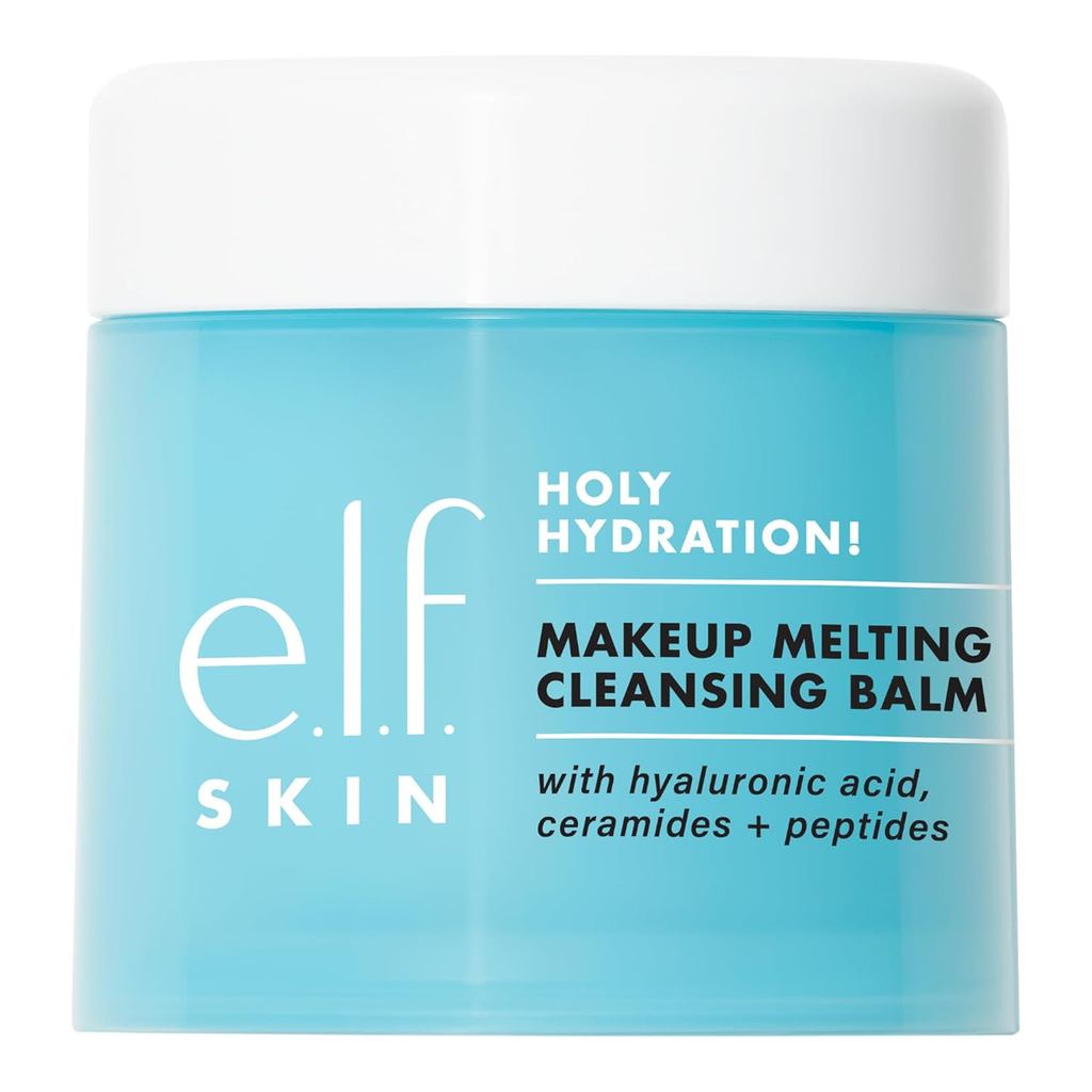 E.l.f. Skin Holy Clean Moisturizing!Makeup Melting Cleansing Cream, Facial Cleansing and Makeup Remover, Inject Hyaluronic Acid to Moisturize Skin