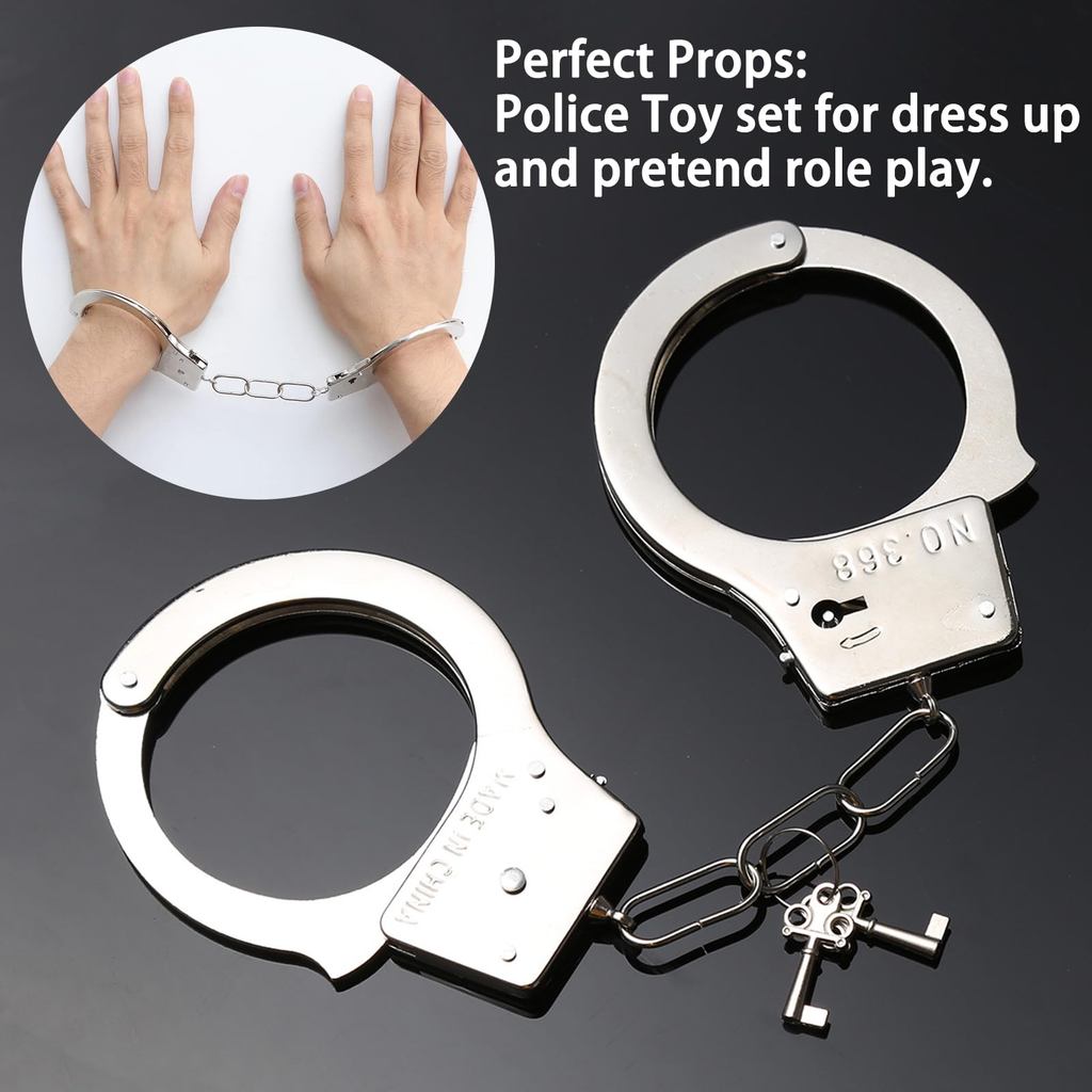 UMI Simulation Handcuffs Thumb Toy Open Holder Charm Key Ring Metal Keychain Pendant Cosplay Party Supplies 表演玩具手铐 创意玩具