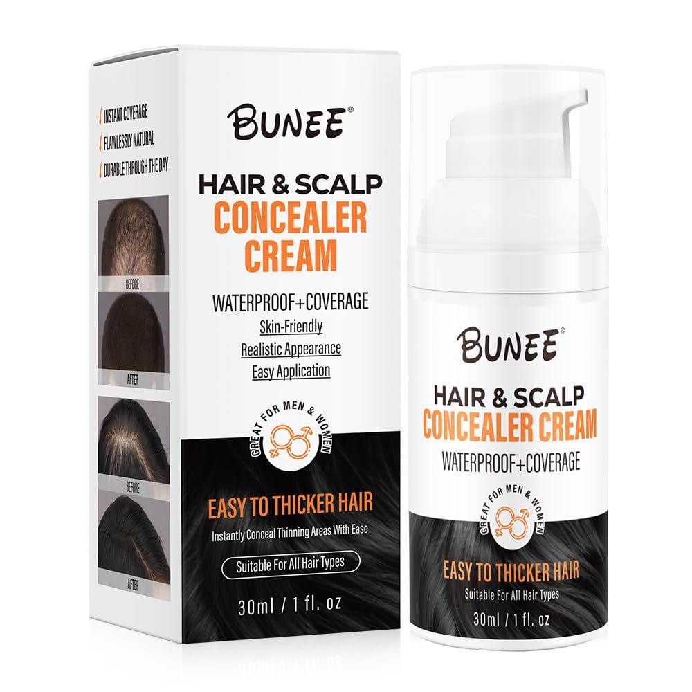 Hair & Scalp Concealer Cream, Waterproof Coverage for Thinning Hair, Natural Plant Extracts, 1 fl oz