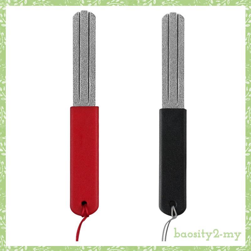 [BaositybbMY] Fishing Hook Sharpening Tool Double Sided Diamond File with Lanyard Hole for Fishing Rod Accessory Outdoor Sports
