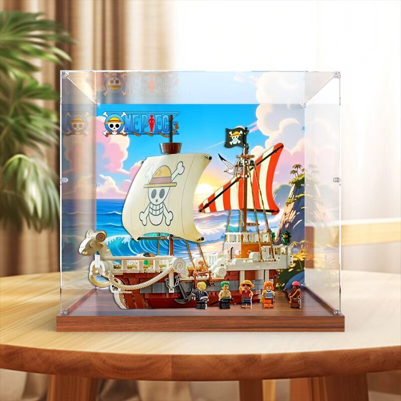 [Hand-Made Anti-dust Box] Suitable for Lego 75639 One Piece Forward Merry Pirate Ship Building Block Model Acrylic HD Display Box