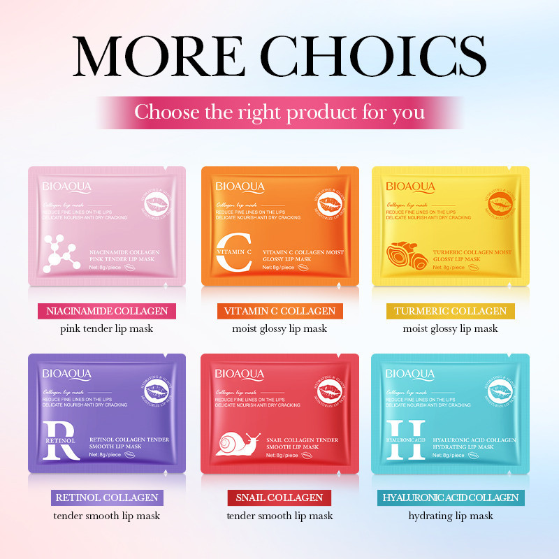 [ROREC] BIOAQUA Collagen Lip Mask Series – Deep Hydrating, Anti-Dry & Smooth Lips Care