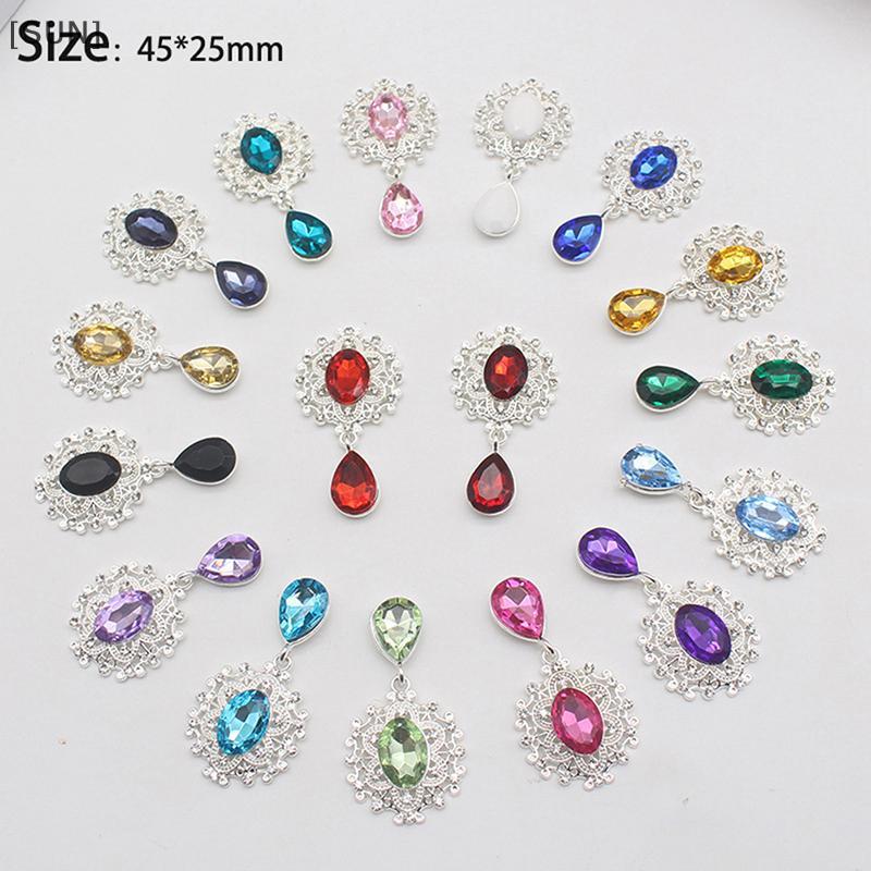 [SUN] Shining Brooch 45*25mm Crystal Accessories Fashion Gorgeous Wedding Invitation Holiday Creative Decoration null