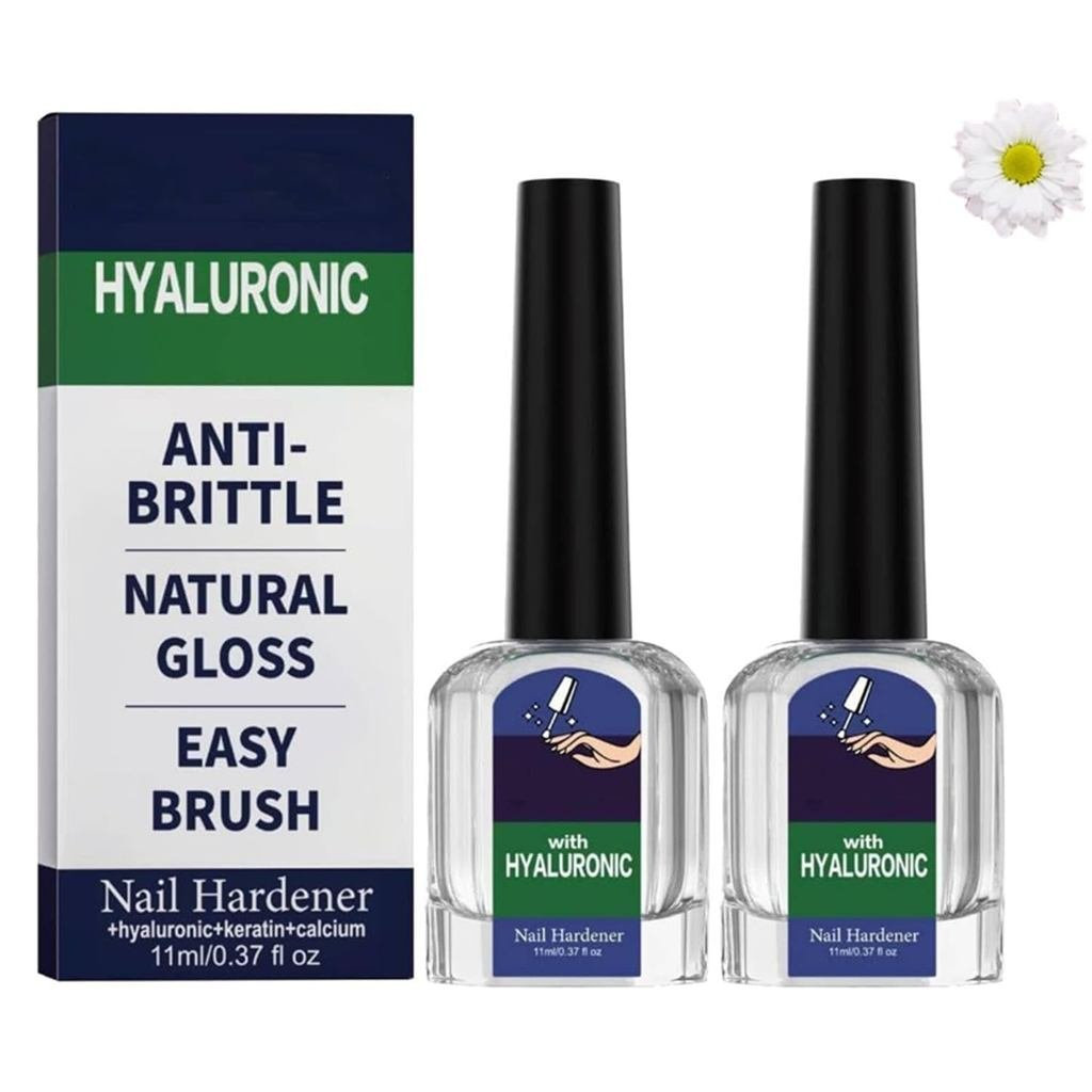 Hyaluronic Acid Nail Care with Vitamin E & Jojoba Oil - Intense Moisture Treatment for Hydrated, Nail Strengthening Treatment, Anti-Brittle Daily Care, Base Coat for Manicures, for