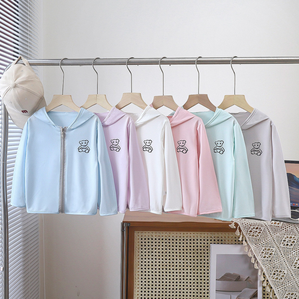 Ice Silk Thin Style Children's Sunscreen Clothing Breathable Sunscreen Boys Girls Sunscreen Clothing Baby Skin Clothing Summer Sunscreen Shirt 2026.04.10